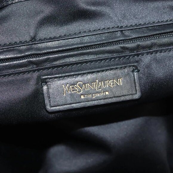 SAINT LAURENT Downtown Tote Bag Wool Leather Gray 175884 Auth 130161 - Picture 11 of 16